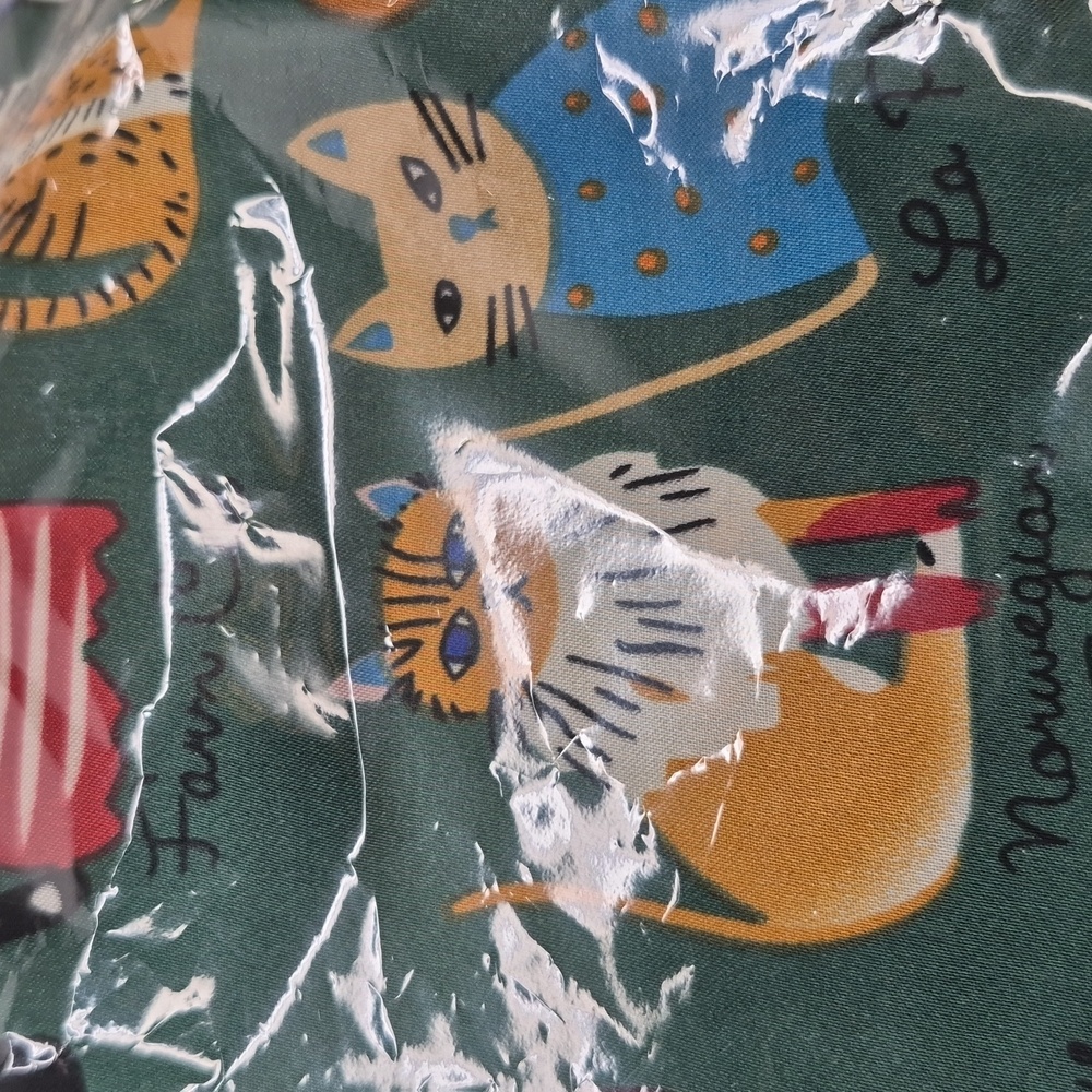 Cat Colorful Print Scarf (Green) - Picture 11 of 13